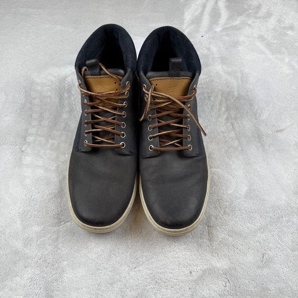 Timberland Chukka Boots Mens Size 13M Gray Leather Casual Lace Up Ankle - Picture 1 of 9